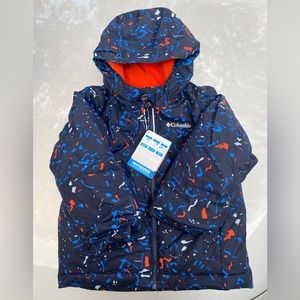 Toddler boys Columbia winter jacket - orange/navy